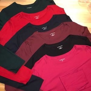 Lands end L tall long sleeve supima cotton shirts